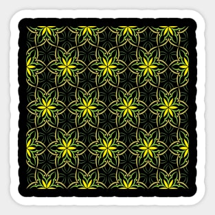 Beautiful and colorful Yellow flower design pattern Sticker